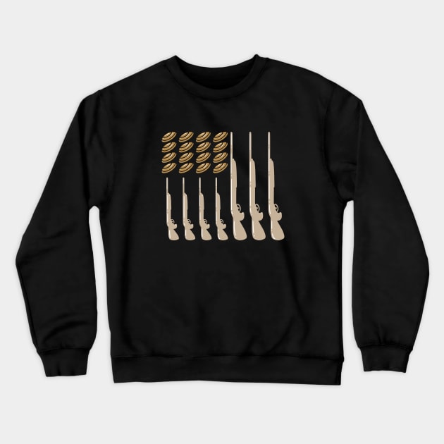 Shooting American Flag USA Clay Pigeon Gift Crewneck Sweatshirt by bigD